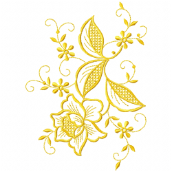 Flowers And Tree Embroidery Design 10